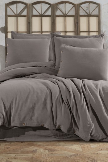 %100 Pamuk Müslin Çift Kişilik Nevresim Takımı – Doğal ve Nefes Alabilen