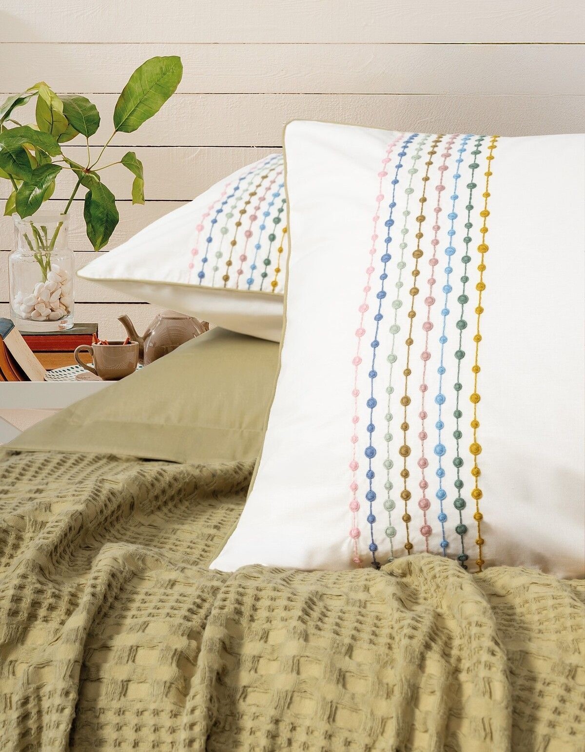 Cotton Box Aura Çift Kişilik Pike Takımı Pebble Hardal