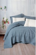 Cotton Box Aura Çift Kişilik Pike Takımı Pebble indigo