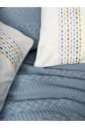 Cotton Box Aura Çift Kişilik Pike Takımı Pebble indigo görseli 2