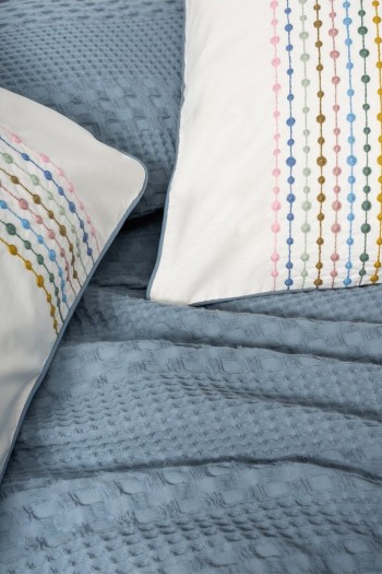 Cotton Box Aura Çift Kişilik Pike Takımı Pebble indigo Cotton Box Aura Çift Kişilik Pike Takımı Pebble indigo