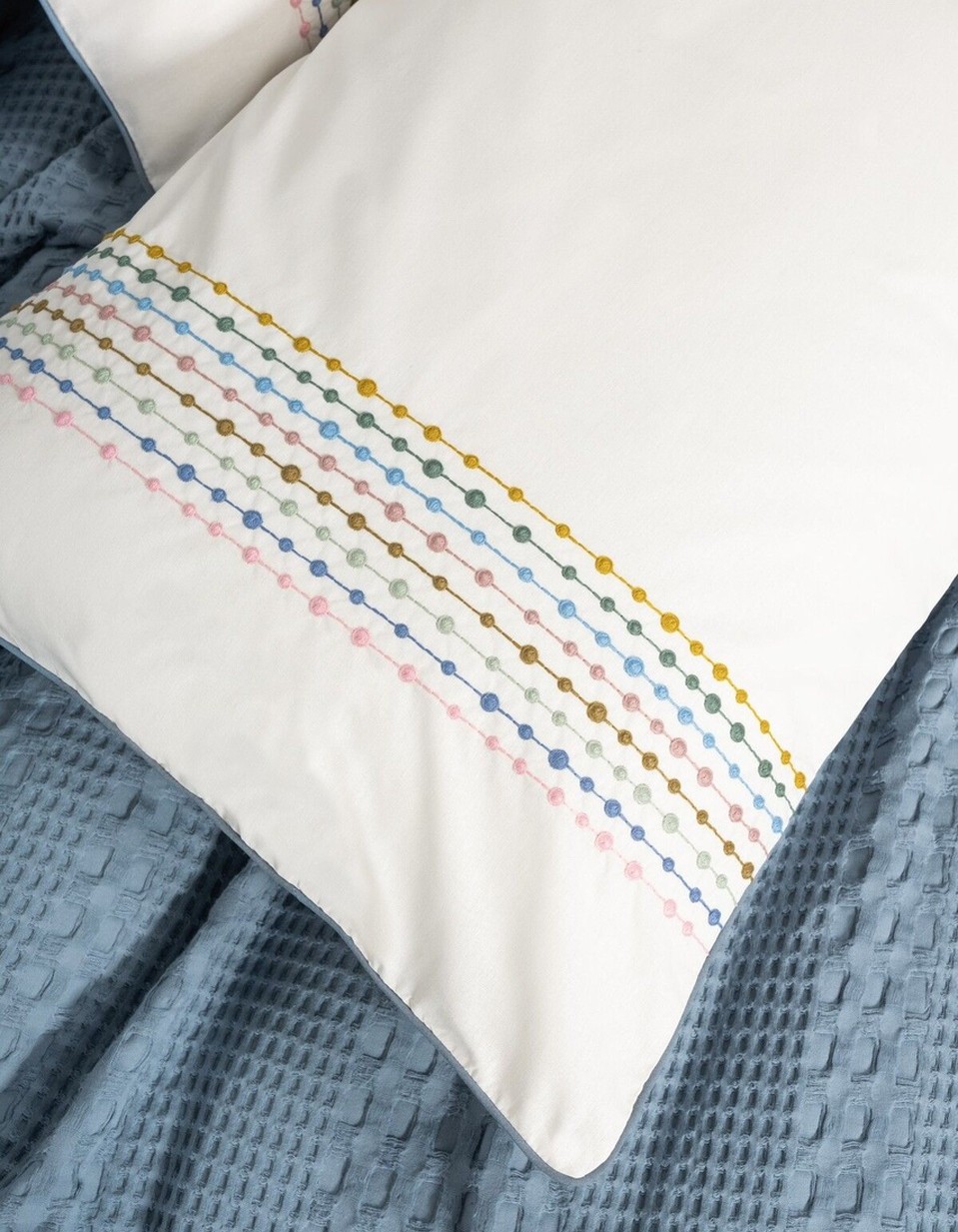 Cotton Box Aura Çift Kişilik Pike Takımı Pebble indigo