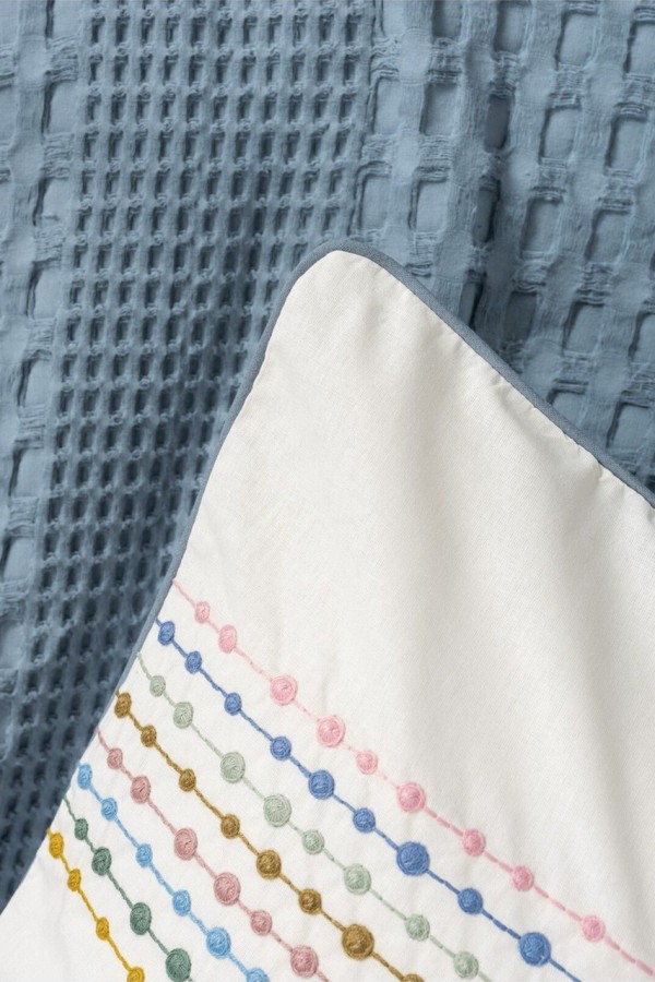 Cotton Box Aura Çift Kişilik Pike Takımı Pebble indigo