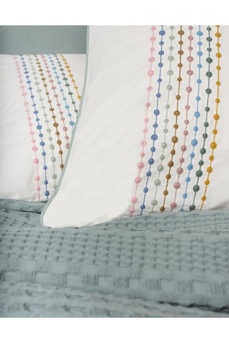 Cotton Box Aura Çift Kişilik Pike Takımı Pebble Mint detay görseli