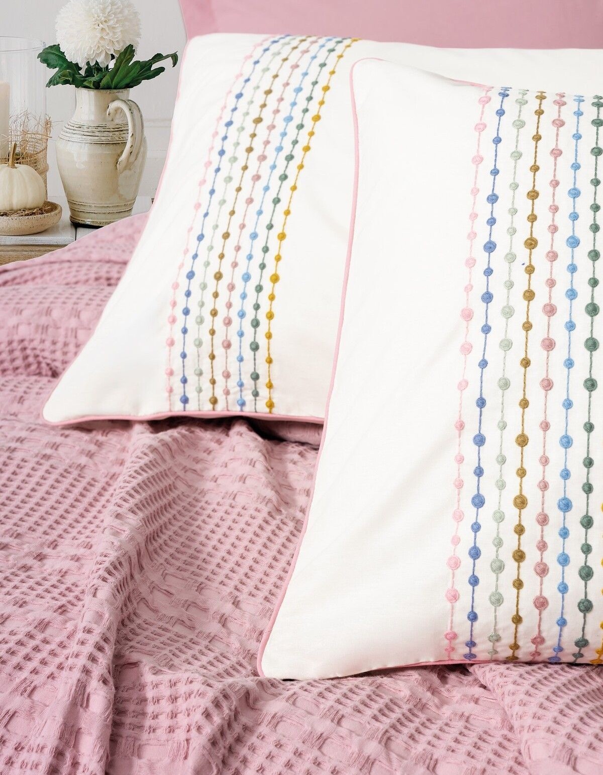 Cotton Box Aura Çift Kişilik Pike Takımı Pebble Pembe