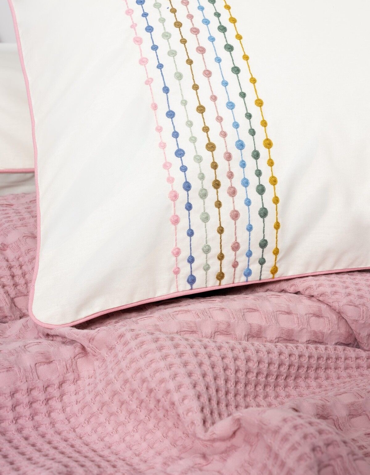 Cotton Box Aura Çift Kişilik Pike Takımı Pebble Pembe