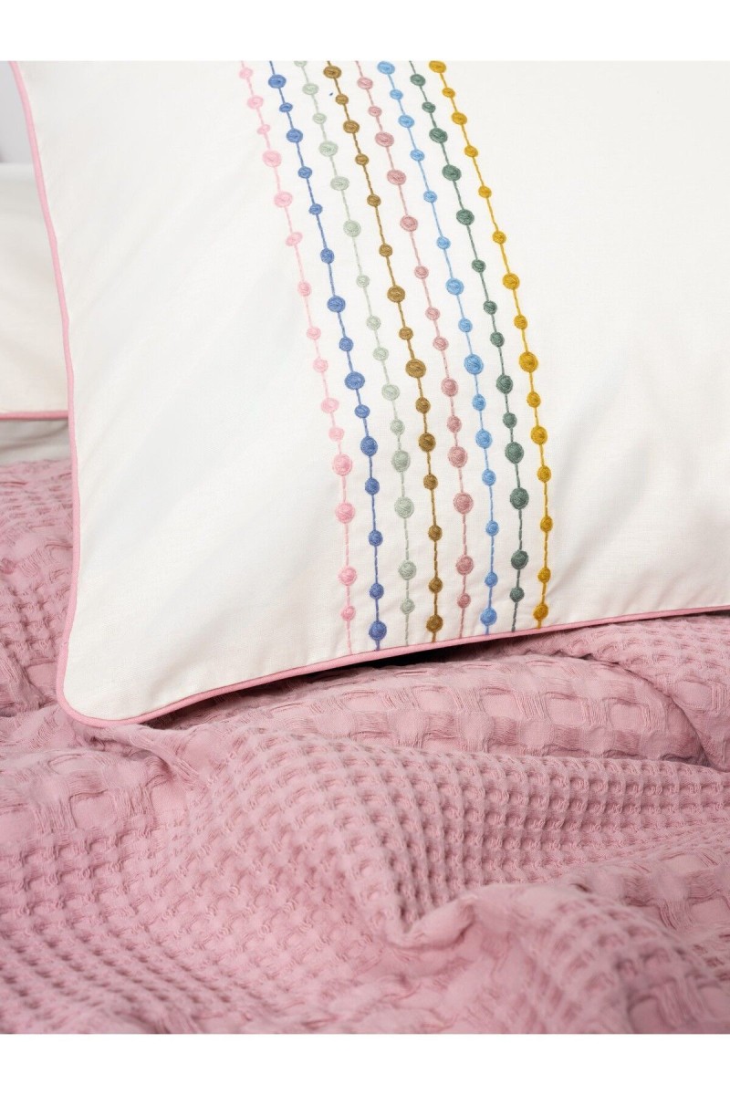 Cotton Box Aura Çift Kişilik Pike Takımı Pebble Pembe detay görseli