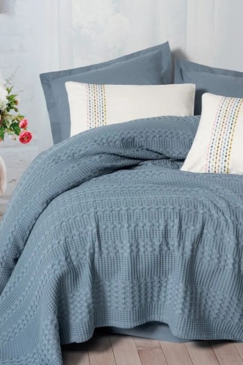 Cotton Box Aura Tek Kişilik Takımı Pebble indigo