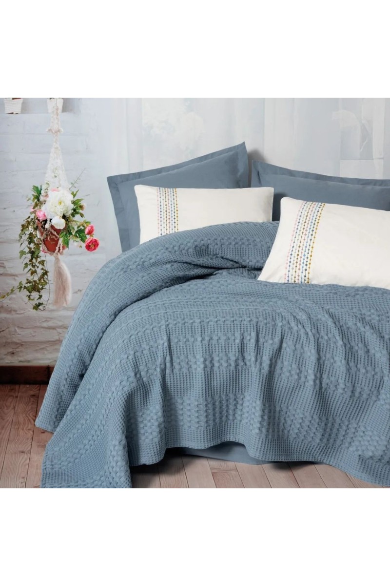 Cotton Box Aura Tek Kişilik Takımı Pebble indigo