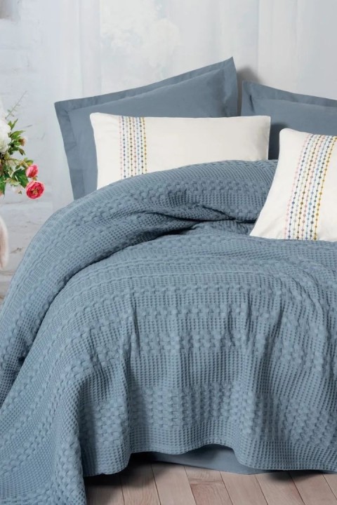 Cotton Box Aura Tek Kişilik Takımı Pebble indigo