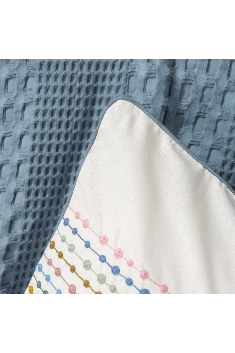 Cotton Box Aura Tek Kişilik Takımı Pebble indigo detay görseli