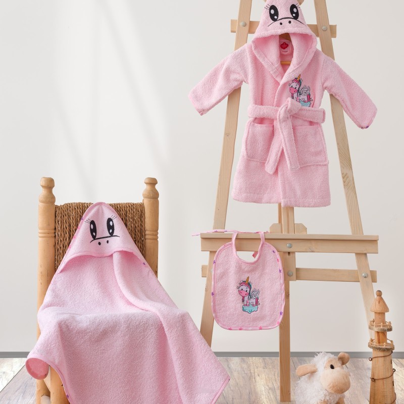 Cotton Box Bebek Havlu Takimi Unicorn Pembe