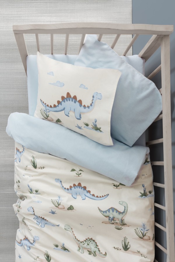 Cotton Box Bebek Nevresim Takimi Dinoro Mavi