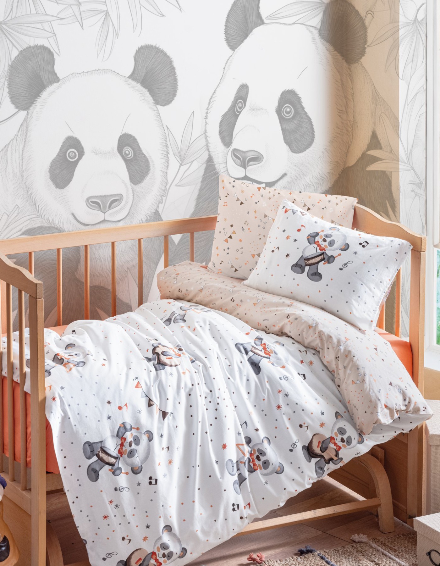 Cotton Box Bebek Nevresim Takimi Musico Oranj