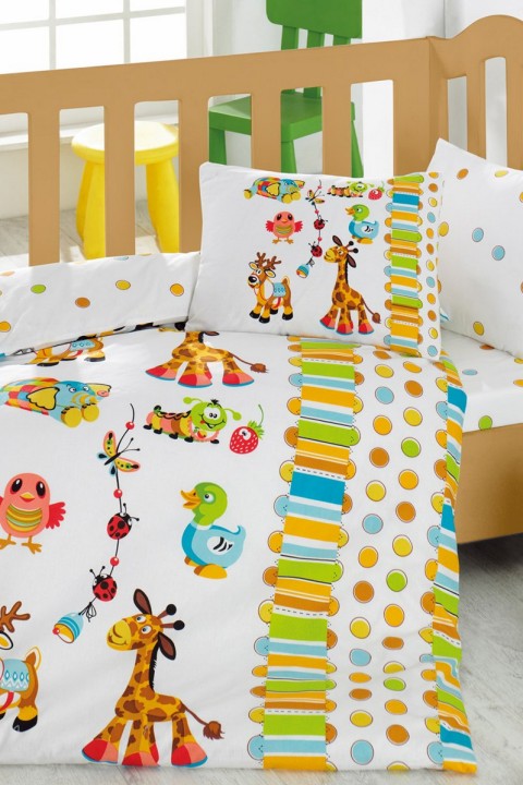 Cotton Box Bebek Nevresim Takimi Oyun Bahçesi Turkuaz