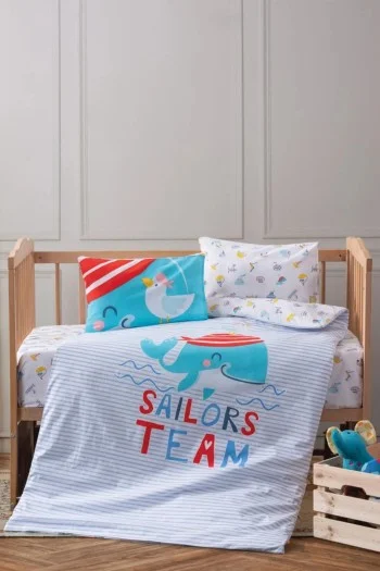 Cotton Box Bebek Nevresim Takimi Sailor Mavi