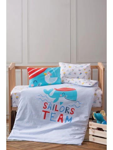 Cotton Box Bebek Nevresim Takimi Sailor Mavi