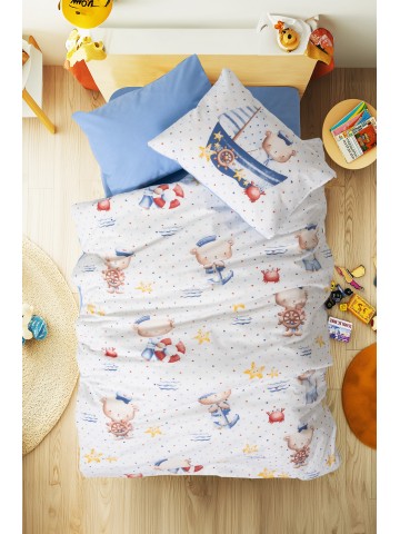 Cotton Box Bebek Nevresim Takimi Seaman Mavi