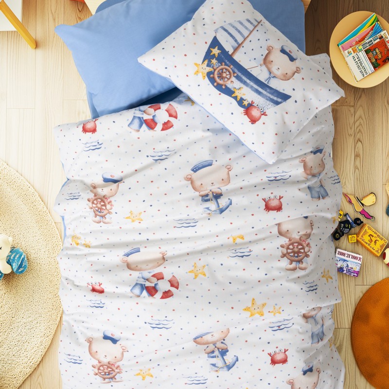 Cotton Box Bebek Nevresim Takimi Seaman Mavi Cotton Box Bebek Nevresim Takimi Seaman Mavi