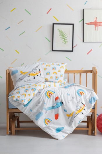 Cotton Box Bebek Nevresim Takimi Sky Mavi Cotton Box Bebek Nevresim Takimi Sky Mavi