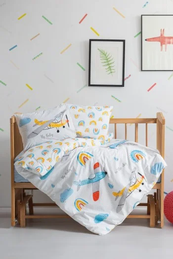 Cotton Box Bebek Nevresim Takimi Sky Mavi Cotton Box Bebek Nevresim Takimi Sky Mavi