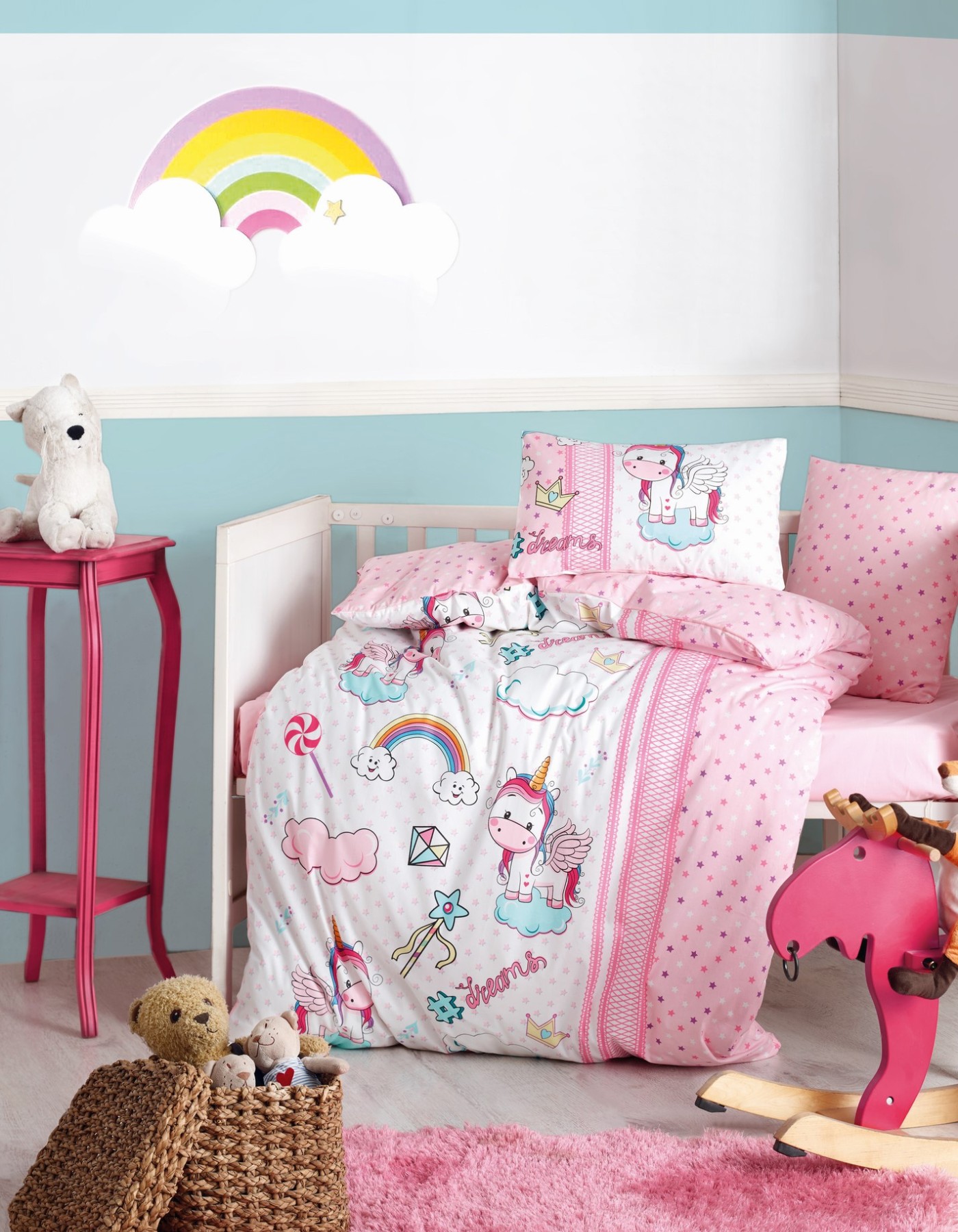 Cotton Box Bebek Nevresim Takimi Unicorn Pembe Cotton Box Bebek Nevresim Takimi Unicorn Pembe