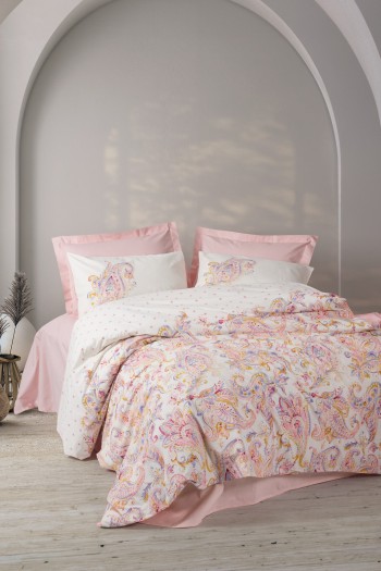 Cotton Box Bohem Serisi Çift Kişilik Nevresim Takımı Muna Pembe