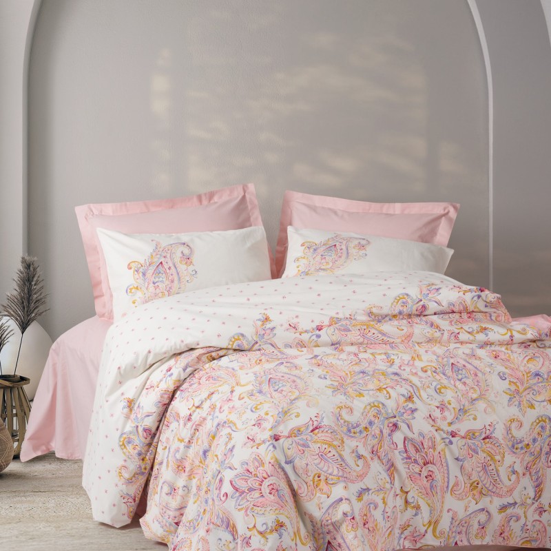 Cotton Box Bohem Serisi Çift Kişilik Nevresim Takımı Muna Pembe