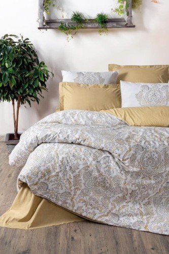 Cotton Box Bohem Serisi Çift Kişilik Nevresim Takımı Najva Hardal