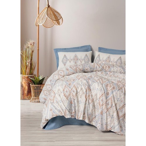 Cotton Box Bohem Serisi Çift Kişilik Nevresim Takımı Zanora indigo