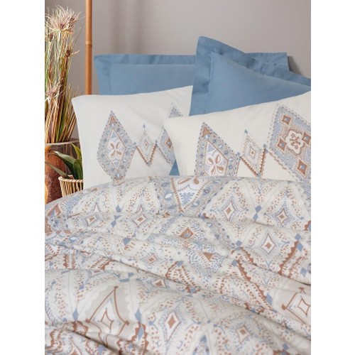 Cotton Box Bohem Serisi Çift Kişilik Nevresim Takımı Zanora indigo