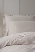 Cotton Box Brode Nakışlı Saten Çift Kişilik Nevresim Takımı Alameda Lila görseli 4