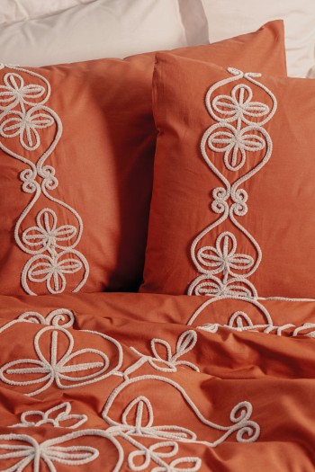 Cotton Box Brode Serisi Çift Kişilik Nevresim Takımı Tiva Bej