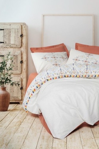 Cotton Box Candy Serisi Çift Kişilik Nevresim Takımı Milis Kiremit