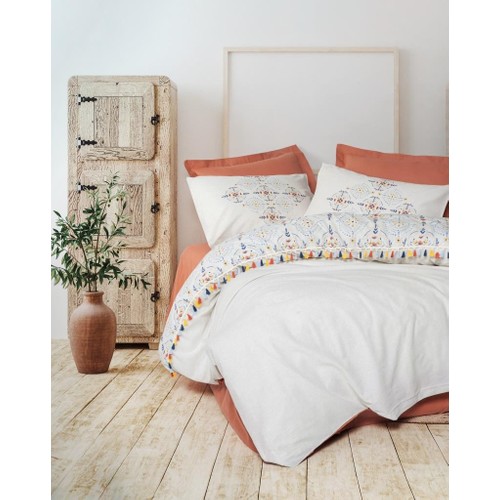 Cotton Box Candy Serisi Çift Kişilik Nevresim Takımı Milis Kiremit