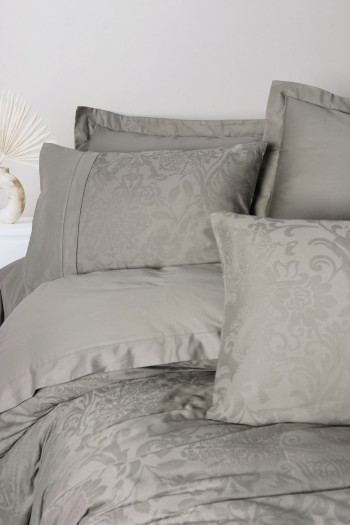 Cotton Box Çift Kişilik Jakarlı Pamuk Saten Nevresim Takımı Demure Vizon