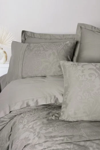 Cotton Box Çift Kişilik Jakarlı Pamuk Saten Nevresim Takımı Demure Vizon