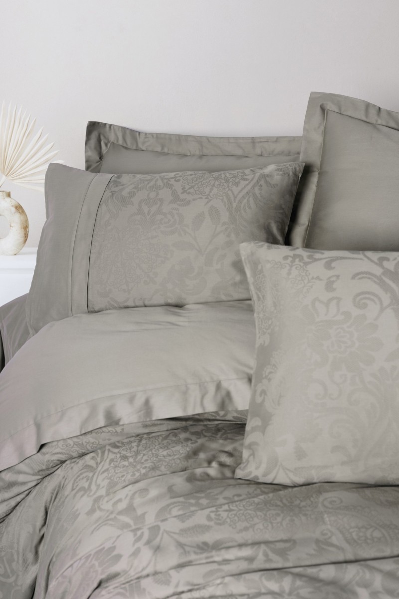 Cotton Box Çift Kişilik Jakarlı Pamuk Saten Nevresim Takımı Demure Vizon detay görseli