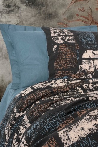 Cotton Box Dark Çift Kişilik Nevresim Takimi Senso Petrol