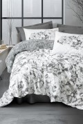 Cotton Box Dual Çift Kişilik Nevresim Takimi Florva Antrasit