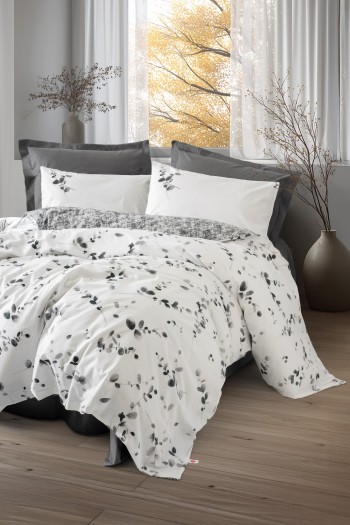 Cotton Box Dual Tek Kişilik Nevresim Takımı Elaria Antrasit