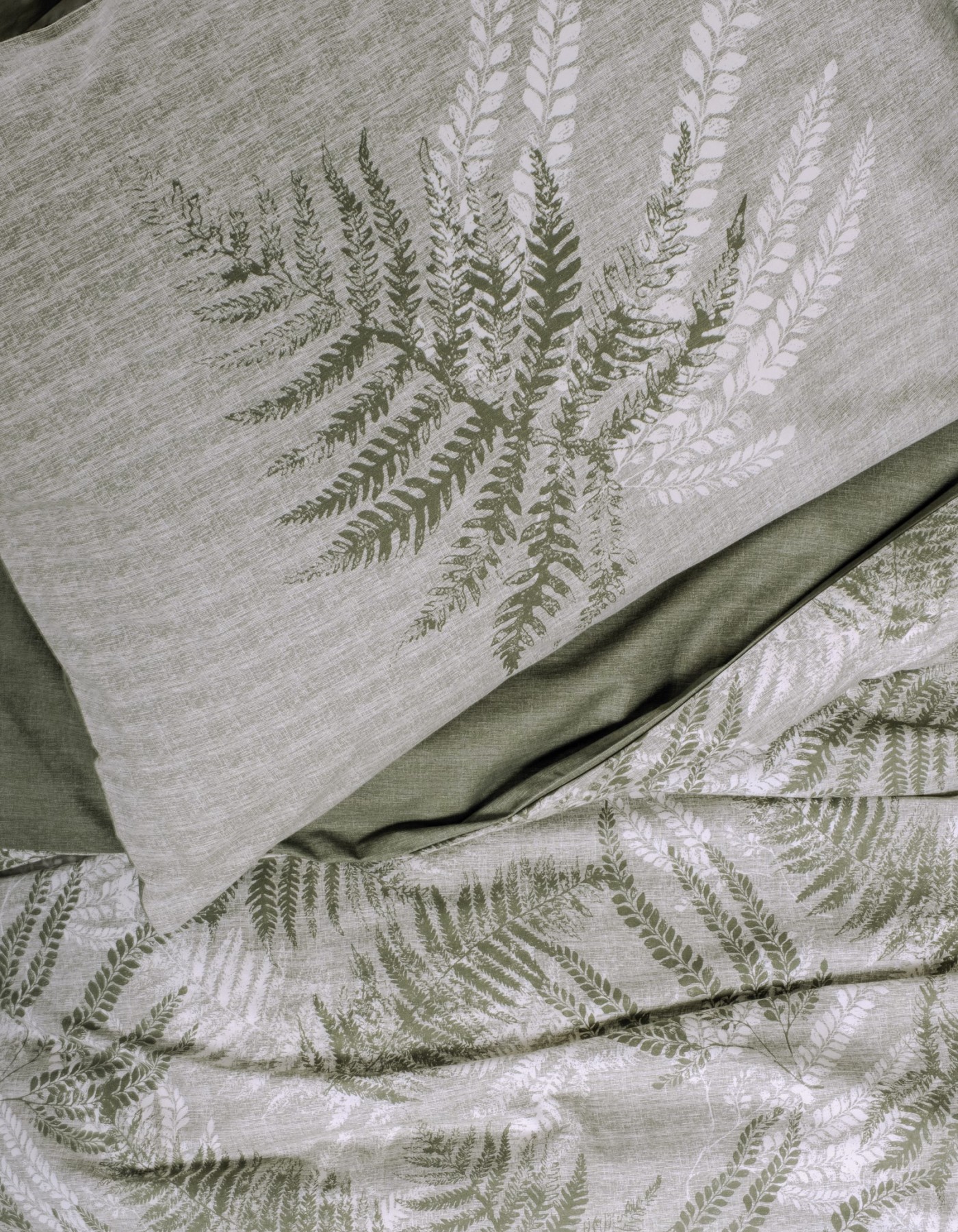 Cotton Box Dual Tek Kişilik Nevresim Takımı Frond Haki Cotton Box Dual Tek Kişilik Nevresim Takımı Frond Haki