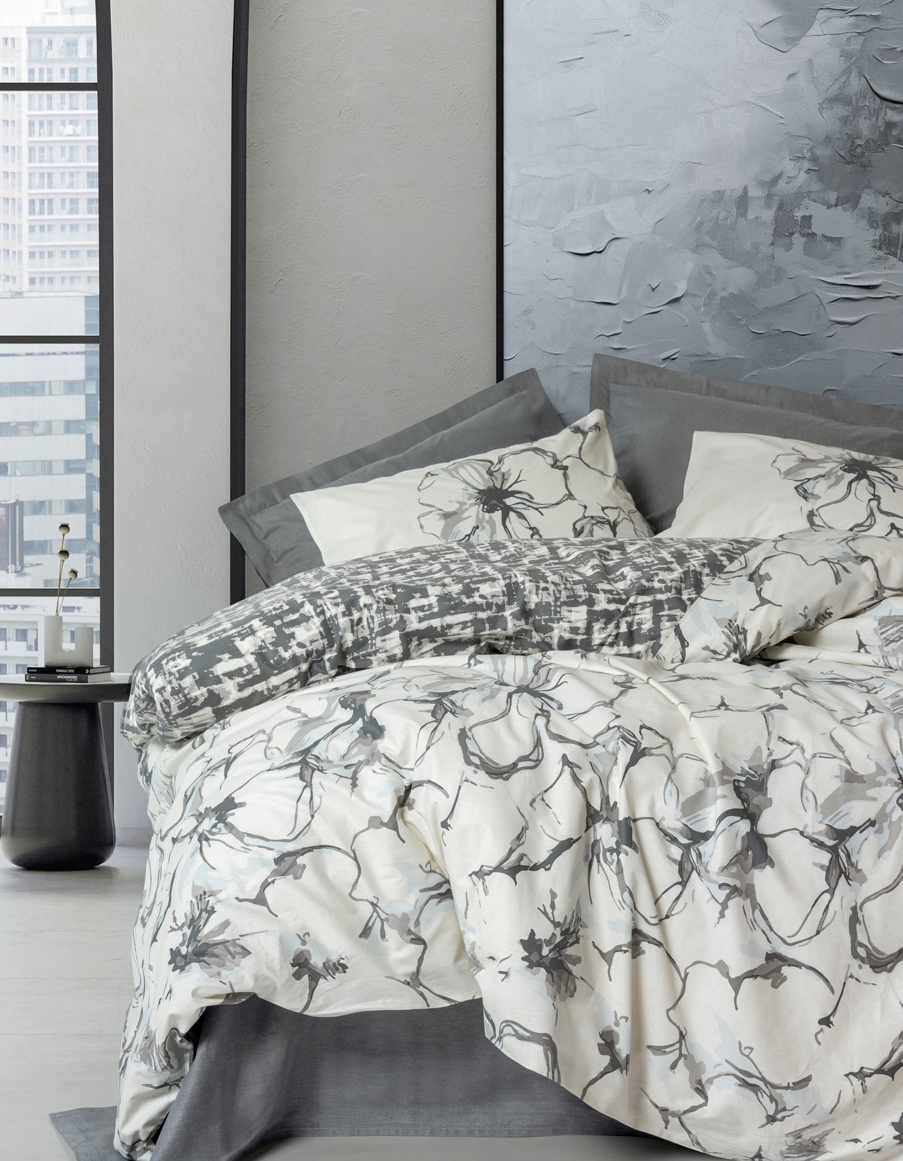 Cotton Box Dual Tek Kişilik Nevresim Takımı Hilaris Antrasit Cotton Box Dual Tek Kişilik Nevresim Takımı Hilaris Antrasit