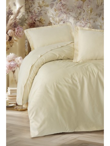 Cotton Box Elegant Saten Çift Kişilik Nevresim Takımı Bej