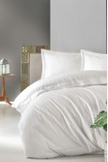 Cotton Box Elegant Saten Çift Kişilik Nevresim Takımı Beyaz
