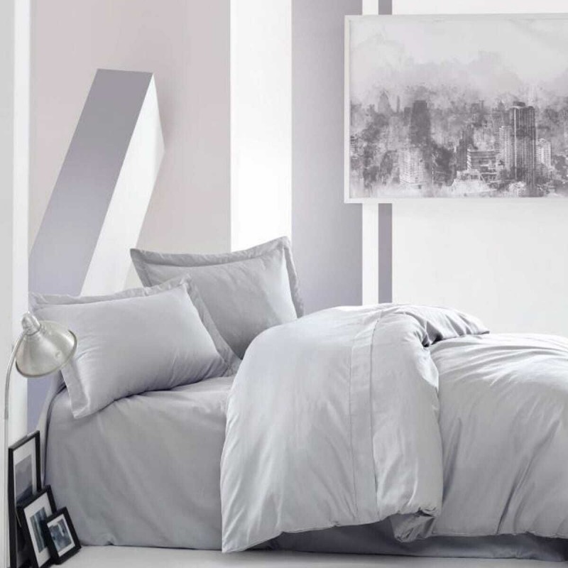Cotton Box Elegant Saten Çift Kişilik Nevresim Takımı Gri