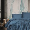 Cotton Box Elegant Saten Çift Kişilik Nevresim Takımı Mavi