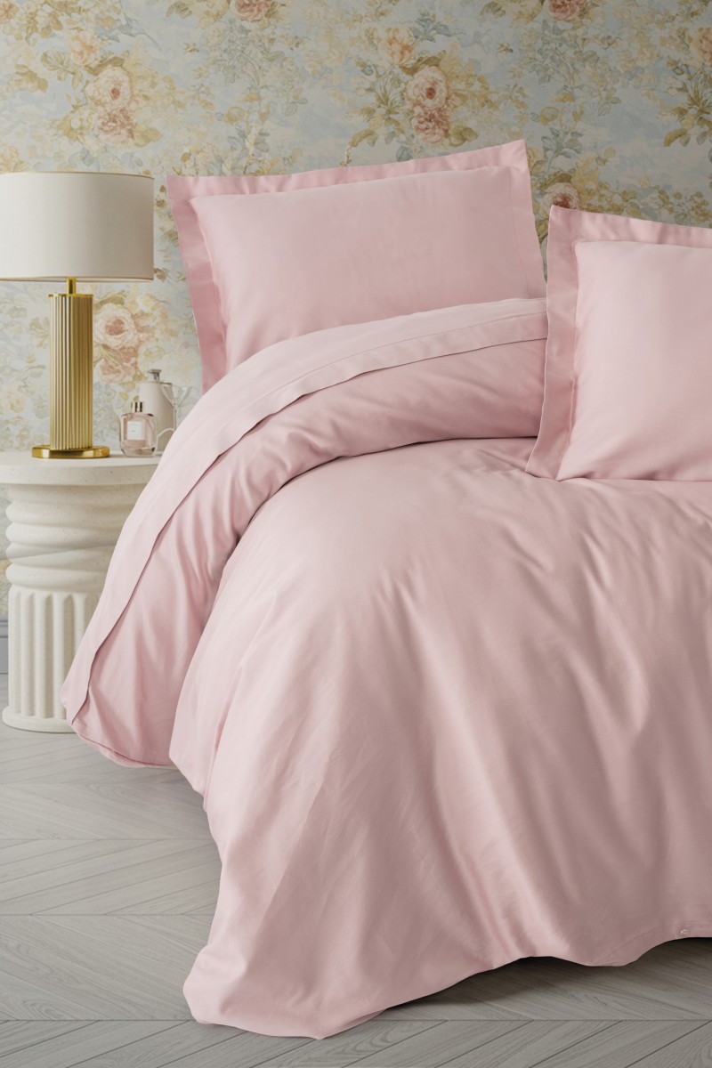Cotton Box Elegant Saten Çift Kişilik Nevresim Takımı Pudra