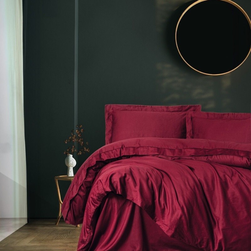 Cotton Box Elegant Saten Tek Kişilik Nevresim Takımı Bordo