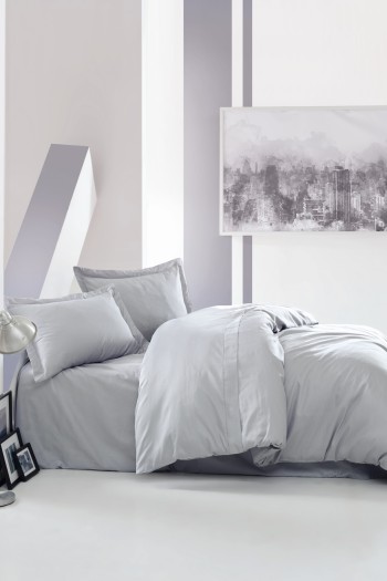 Cotton Box Elegant Saten Tek Kişilik Nevresim Takımı Gri